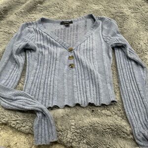 Blue forever 21 long sleeve top